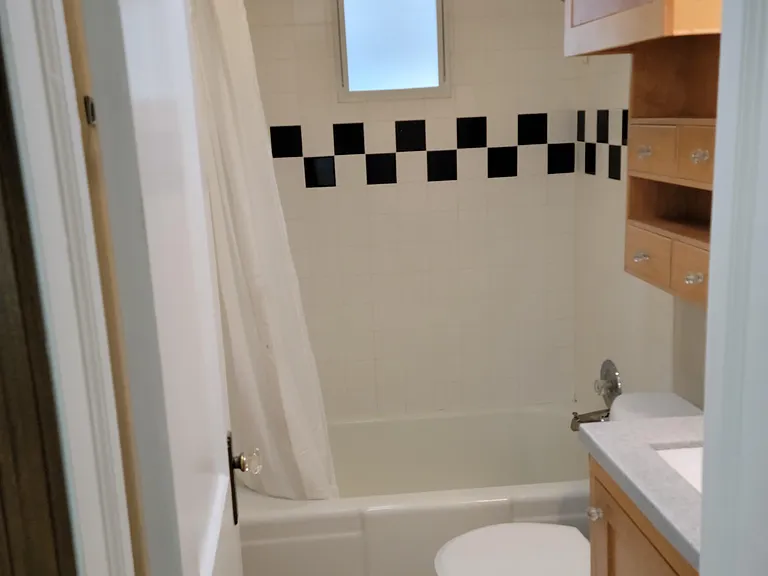tiled bath (shower and tub)