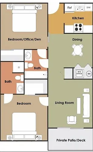 Floor plan 2 Bedroom