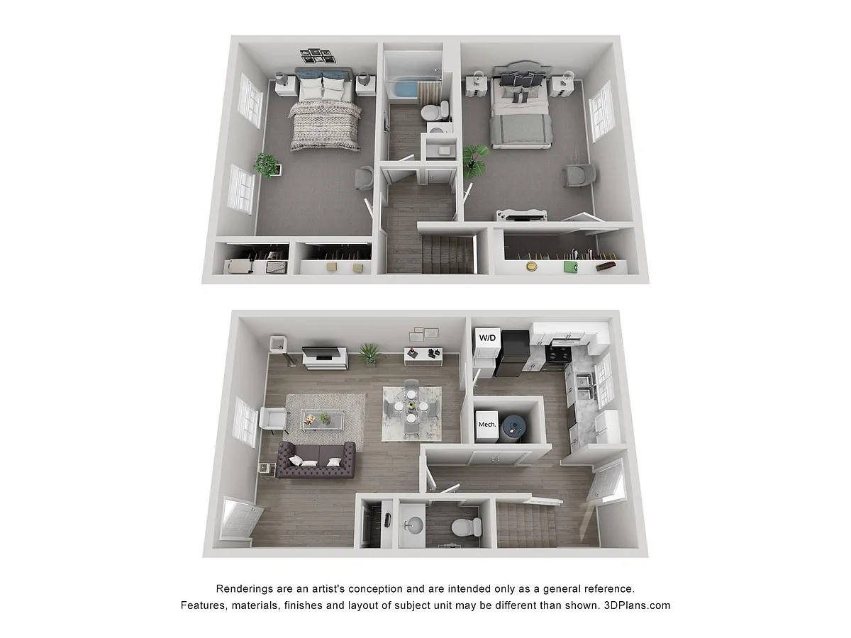 Floor plan 2 Bedroom TH
