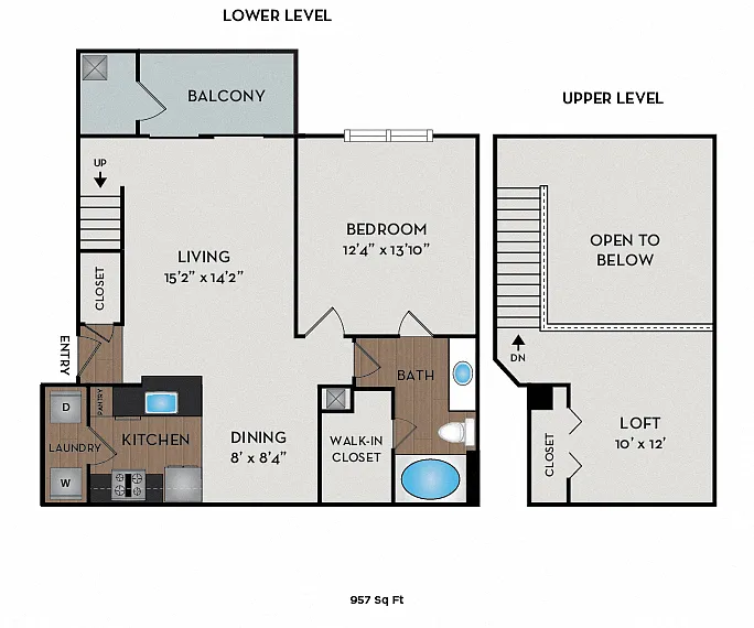 Floor plan The Killington Loft