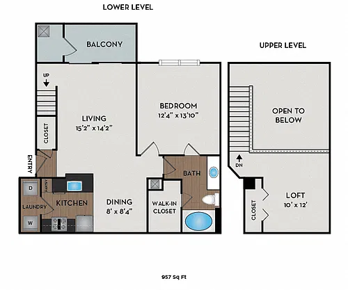 Floor plan The Killington Loft