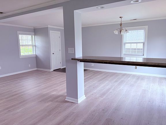 Kitchen View, new flooring, new windows, fresh paint