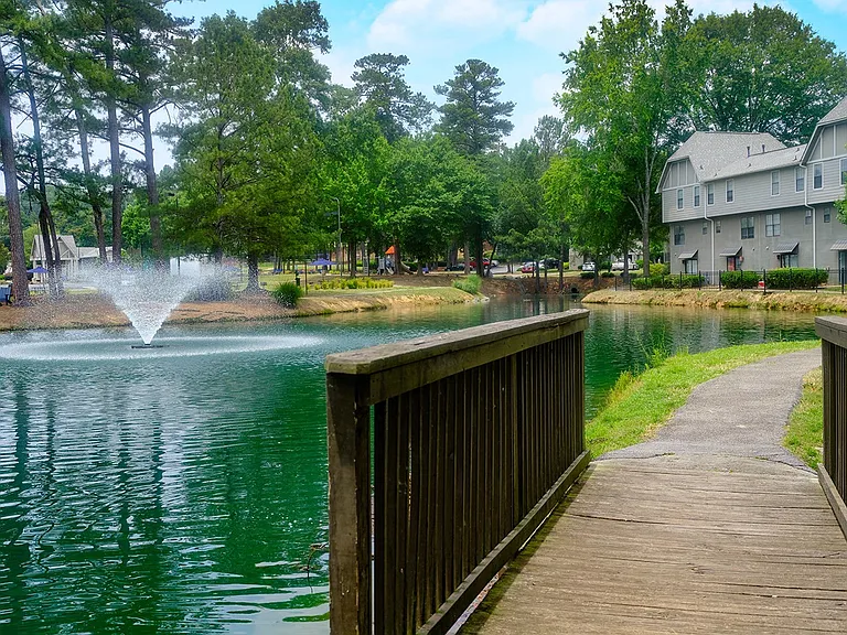 Enjoy scenic views while walking or jogging lakeside.