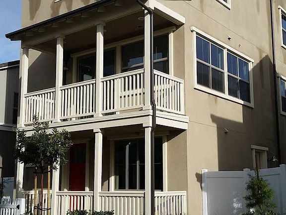 Homesite 54 at Trellis has a covered porch and balcony.