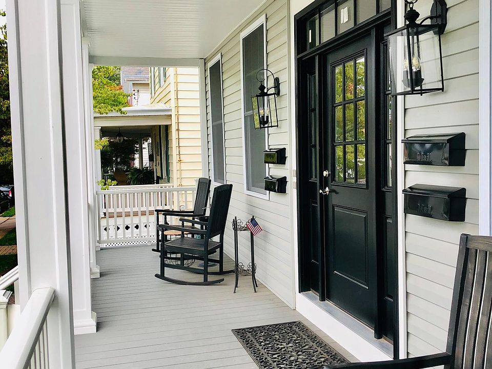 Front Porch with Rocking Chairs
