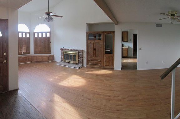 Living room and dining area