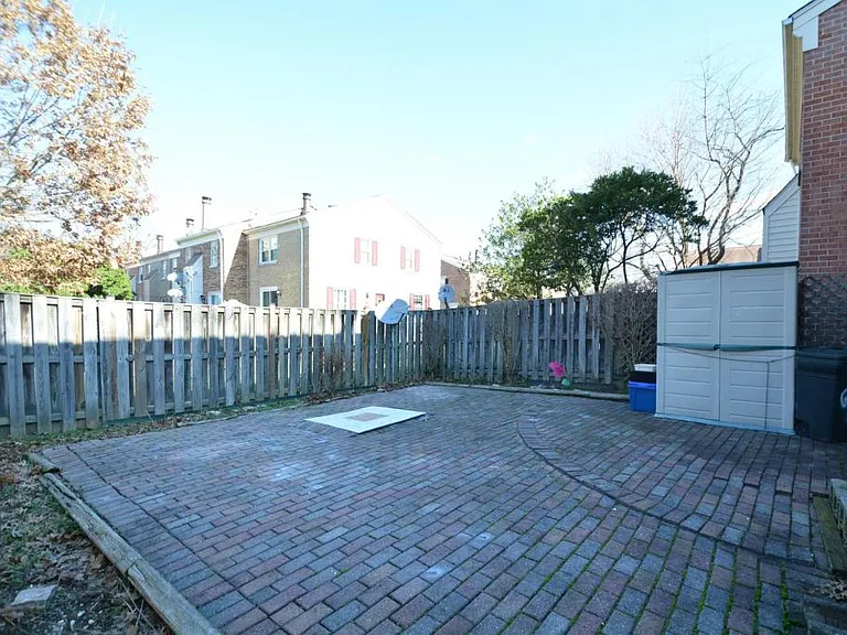 Fenced backyard
