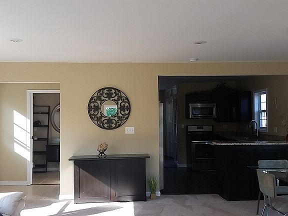 Living room into kitchen