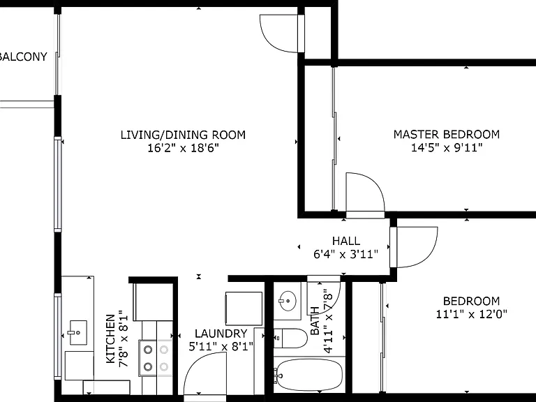 2BR/1BA Layout 2BR/1BA Layout