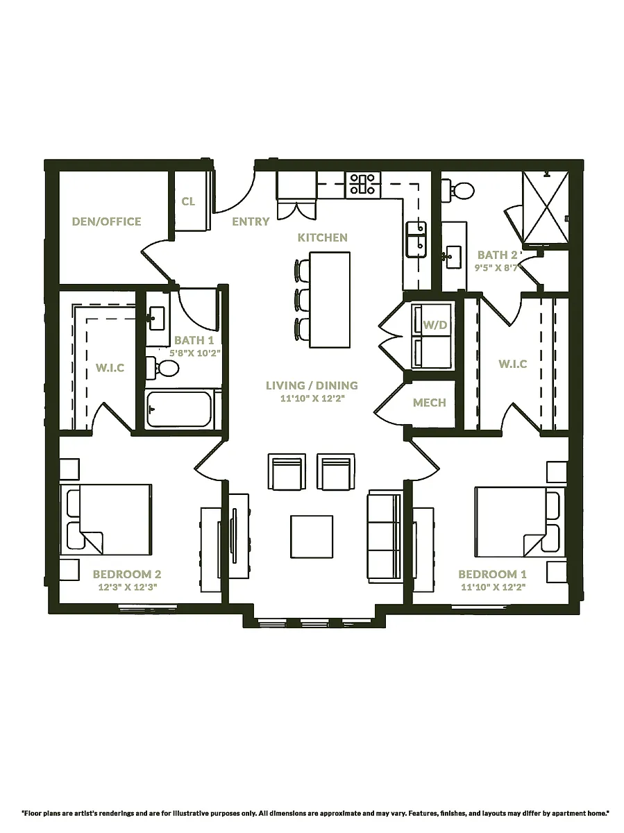 Floor plan B5 Den