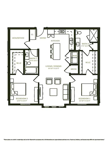 Floor plan B5 Den