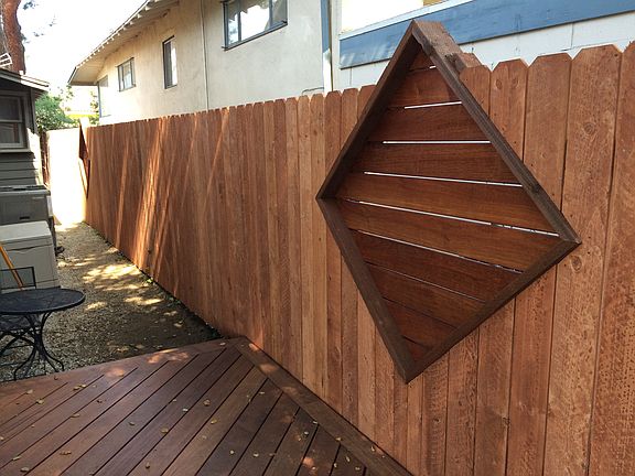 North fence, custom inserts