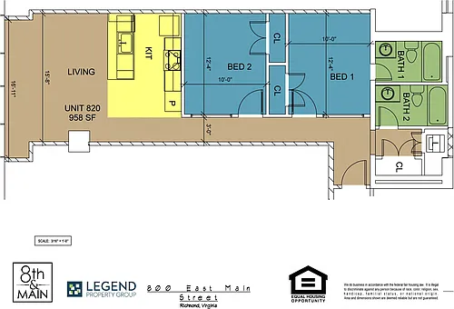 Floor plan 8th and Main 820