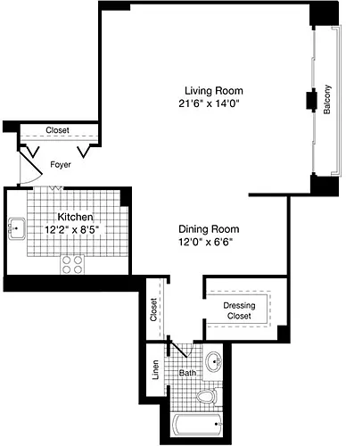Floor plan Studio F