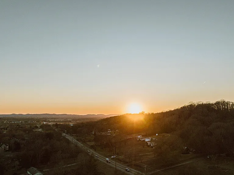 Golden Hour Views from Neighborhood Hills Near The Harper