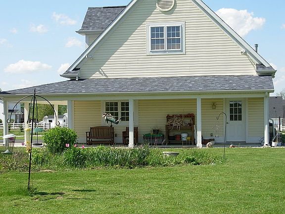 south side of outbuilding