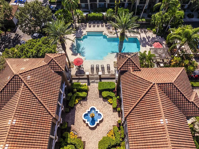Clubhouse and pool overview