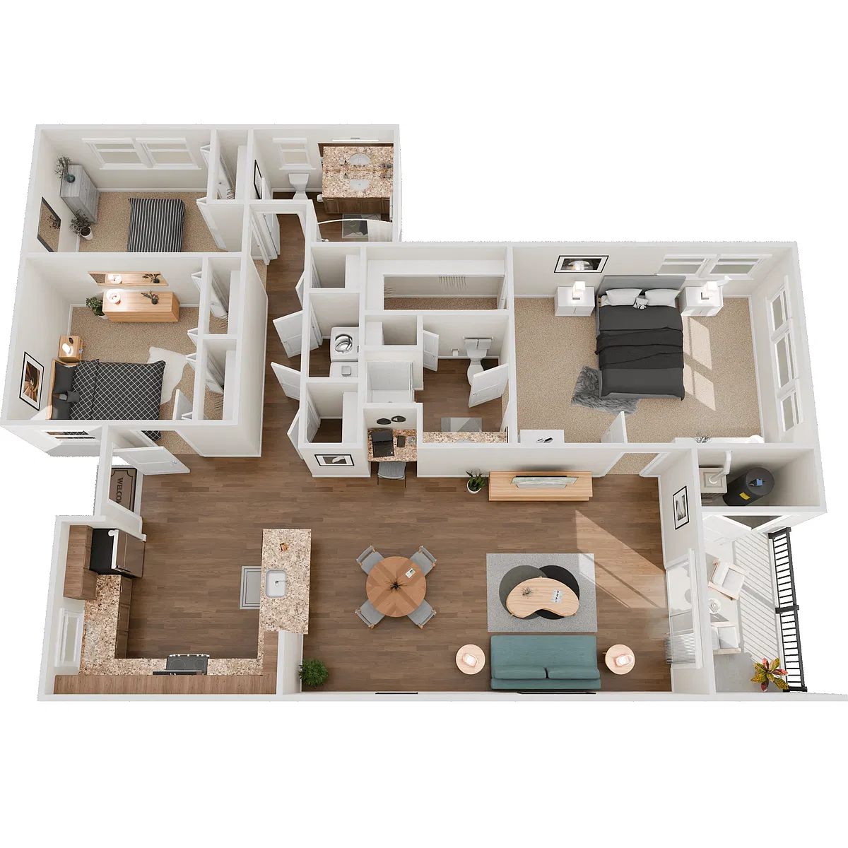 Floor plan 3 BED VILLA