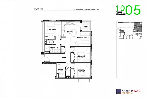 Floor plan 3 Bed 2 Bath