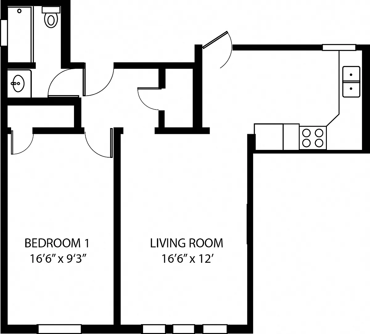 Floor plan One Bedroom