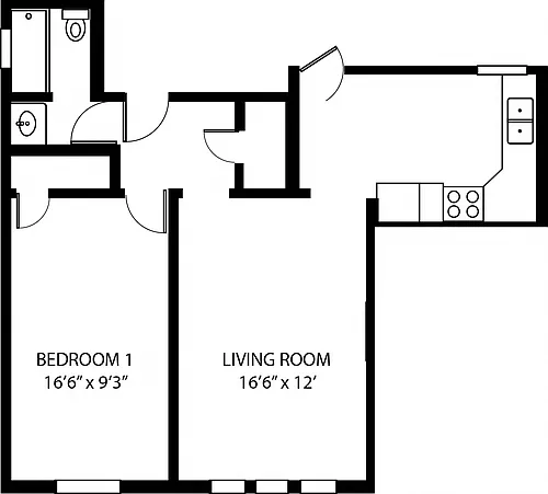 Floor plan One Bedroom