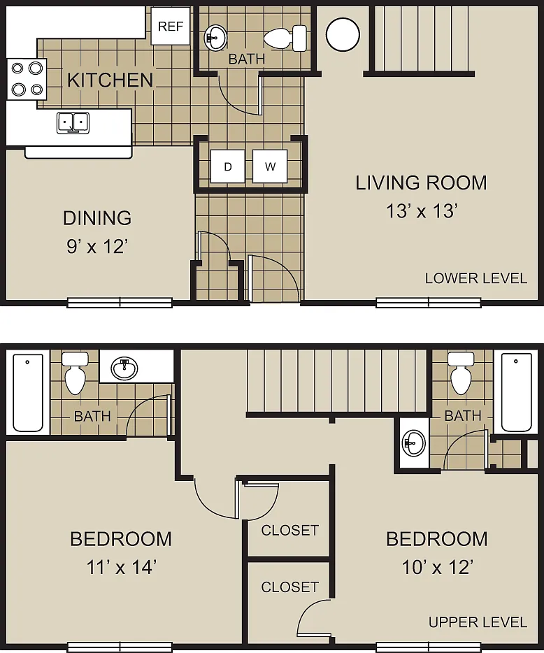 Floor plan B3A - Townhome