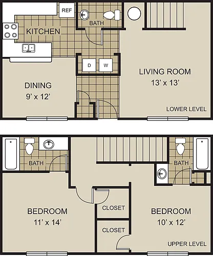 Floor plan B3A - Townhome
