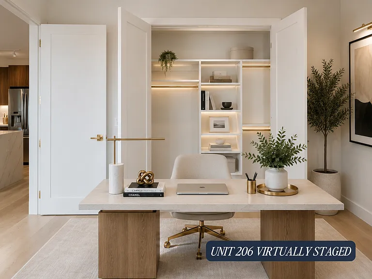 Unit 206 Virtually Staged 2nd Room Office