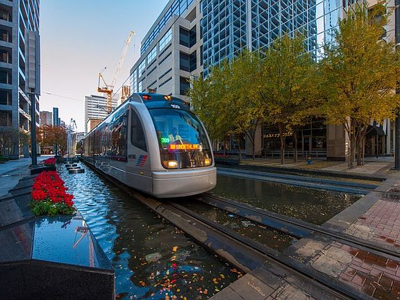 Located next to the Metro Rail line