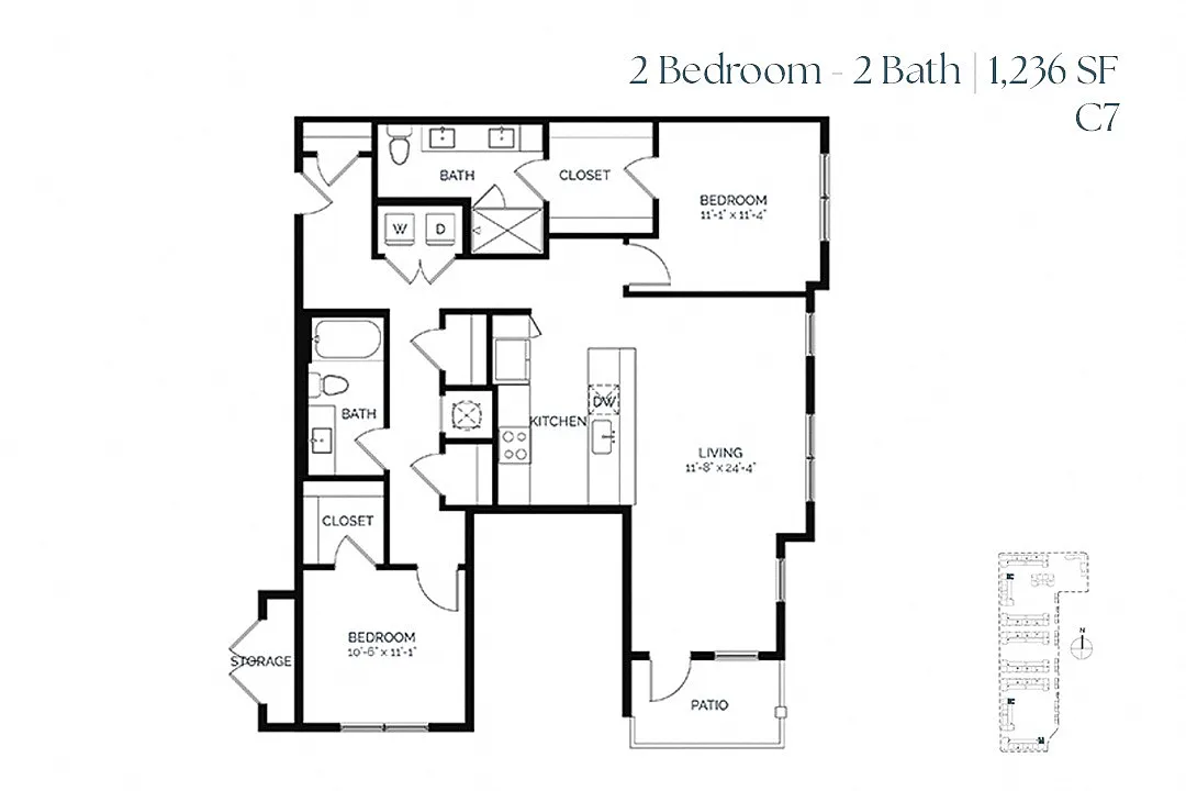 Floor plan Two Bedroom C7