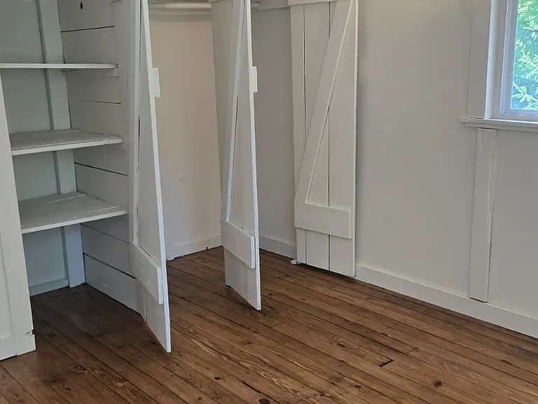 Ample closet space in the primary bedroom.