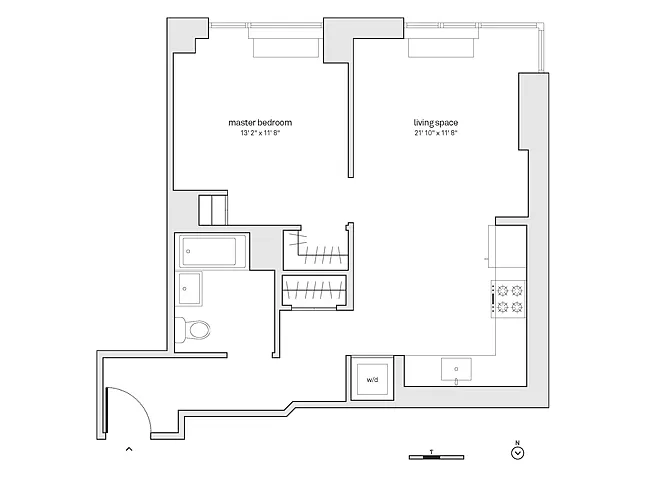 Floor plan 1 Bed/1 Bath-A16-P5-12P25