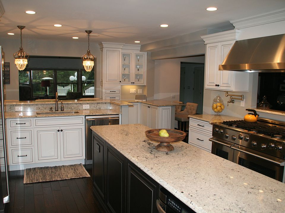 View of kitchen into lodge