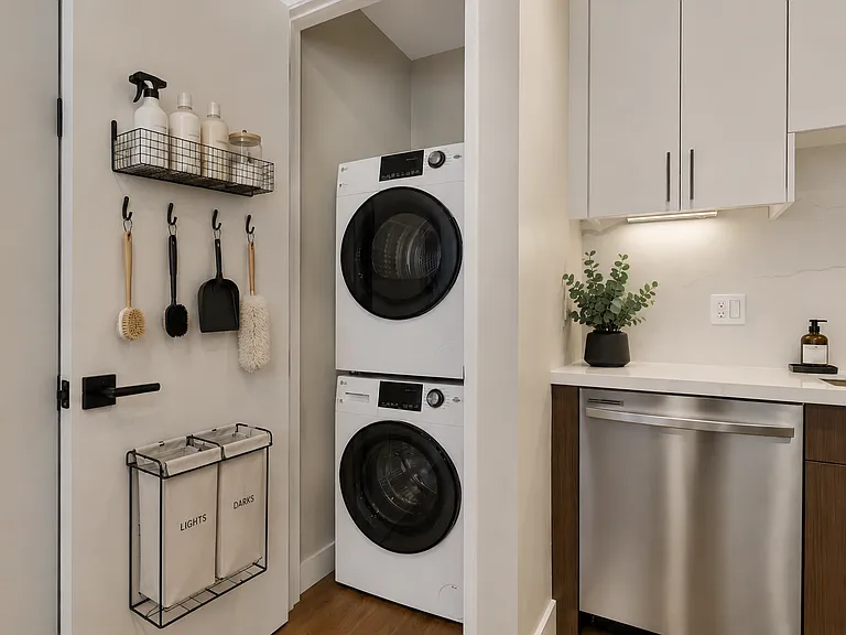 In unit washer and dryer