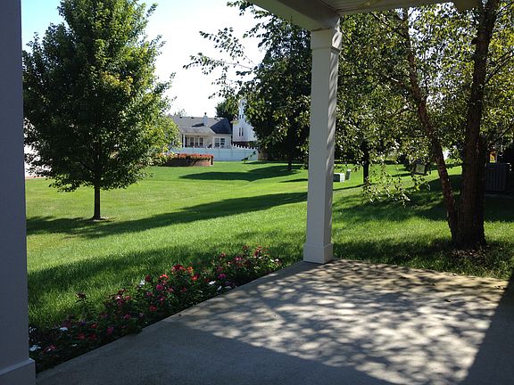 View from covered patio