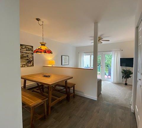Dining area, living room.