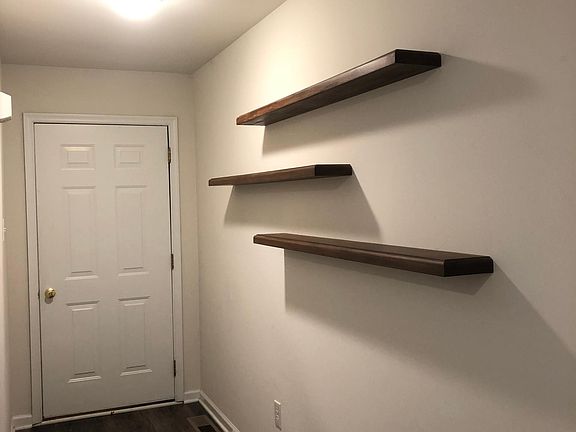 Custom wood shelving