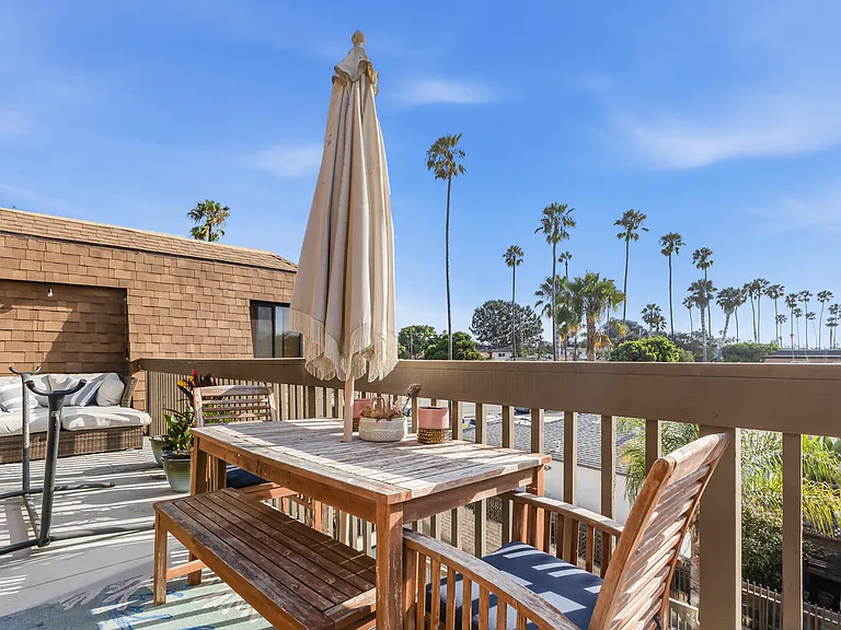 33 foot long balcony that runs the length of the entire condo