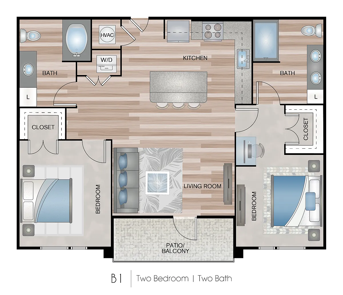 Floor plan Two bedroom