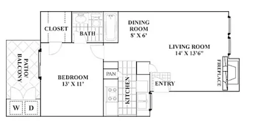Floor plan 1X1