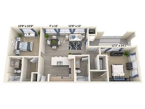 Floor plan B2-1065sq