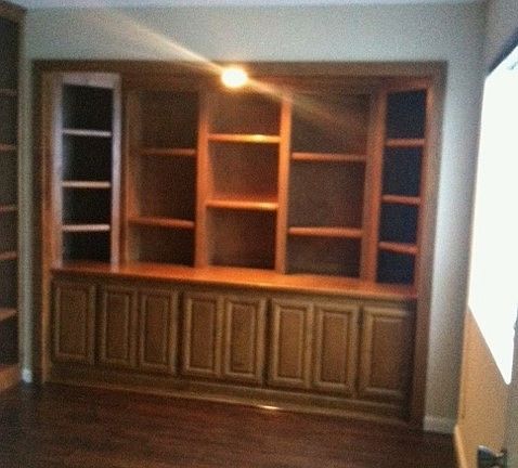 Home Office with Built-in Cabinets