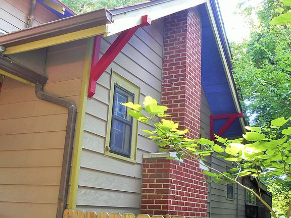 Right side of house