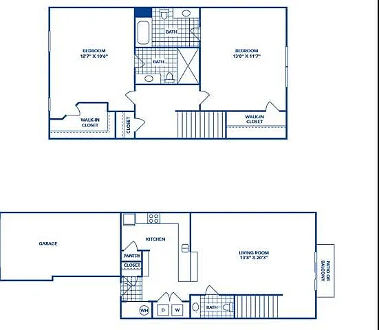 2 Bedroom | 2.5 Bath | 1230 SF 2 Bedroom | 2.5 Bath | 1230 SF