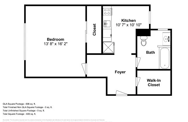 Floor plan Floor Plan 2 1BR 1BA
