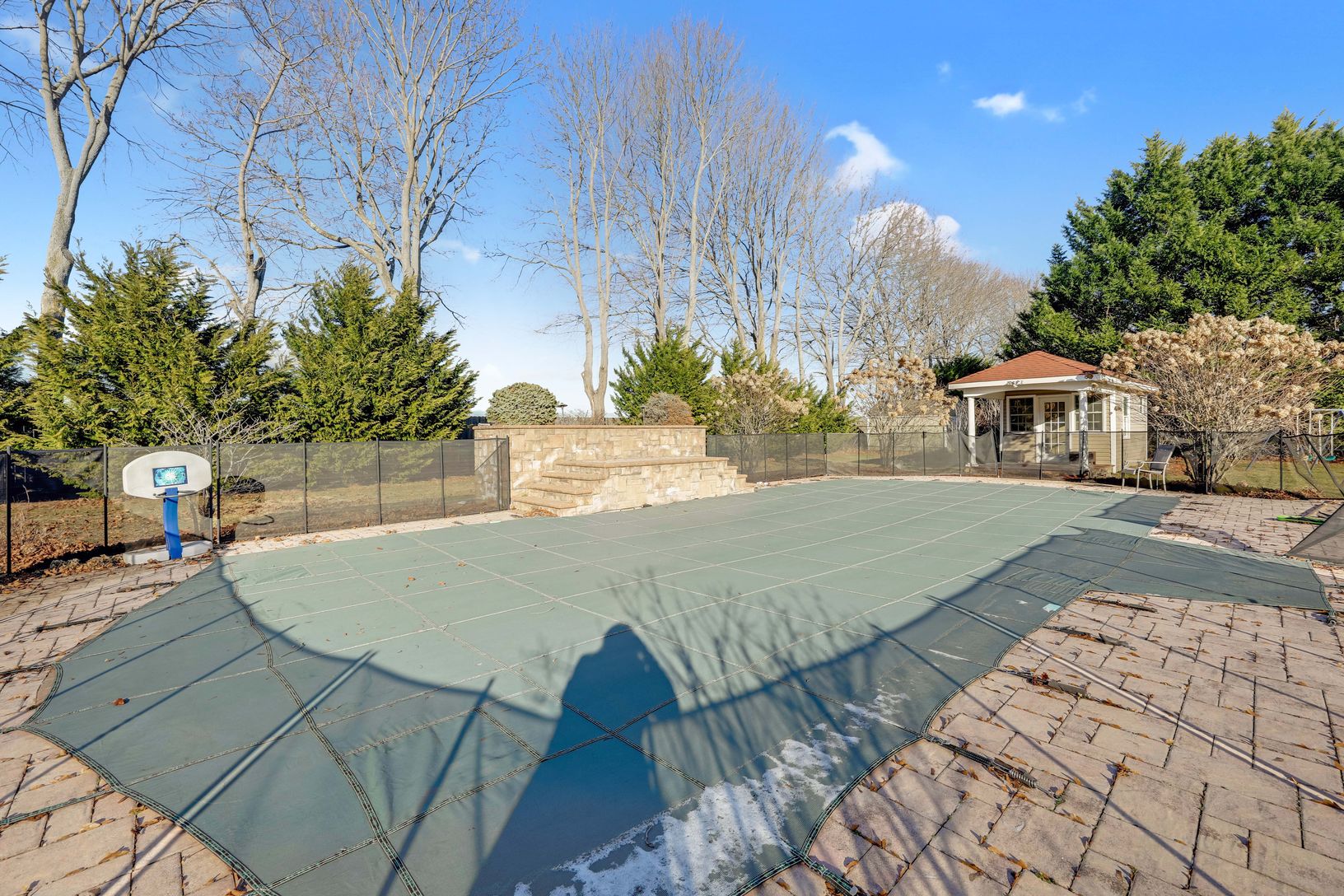  Heated Saltwater Pool with Waterfall, Paver Coping & Patio