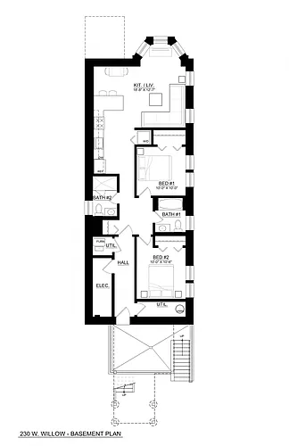 Floor plan Two Bedroom