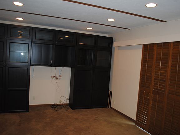 Built-in cabinetry in family room on lower level