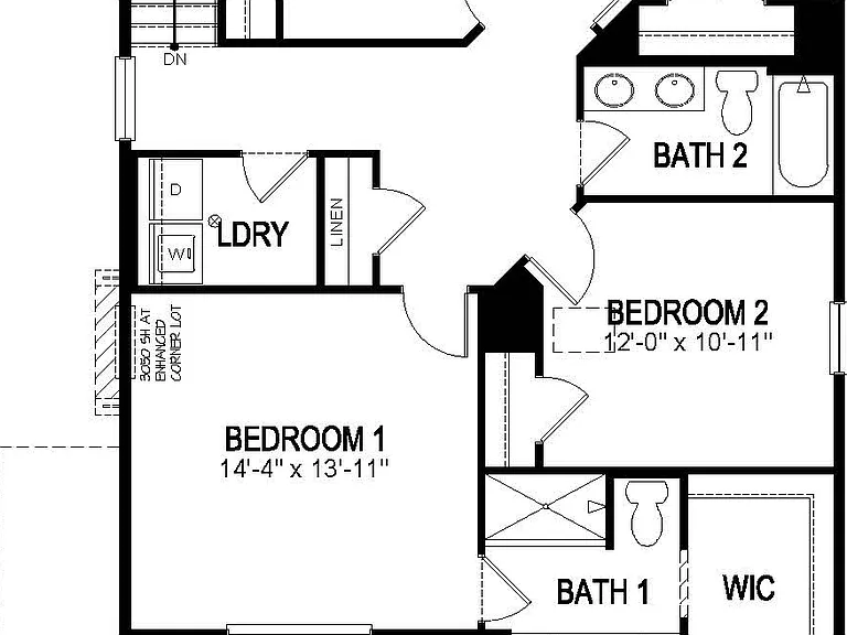 This shows a 4th bedroom with a closet. They did away with this feature. We decided to close in the loft and turn it into a 4th bedroom, but it does not have a closet. It will have an IKEA armour. Great for a kids room 10X10 8"