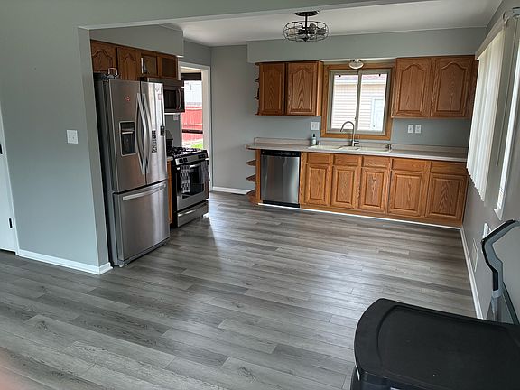 Open concept living and dining